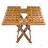 Whitecap Teak Grate Top Folding Tray Table 60030